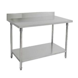 Working Table with Shelf and Back Splash